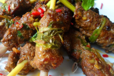Bò cuốn sả nướng 